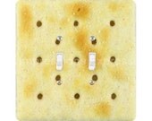 Saltine Cracker Square Double Toggle Light Switch Plate Cover