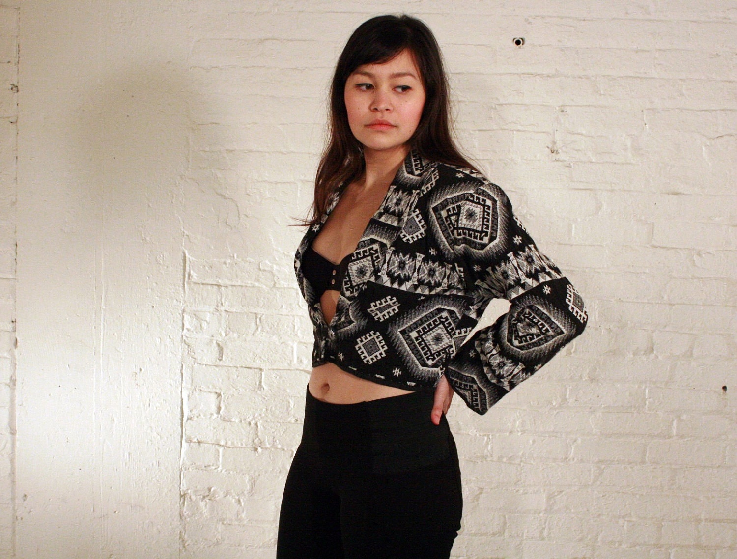 SOUTHWEST TEXTURE Ikat 80s Jacket