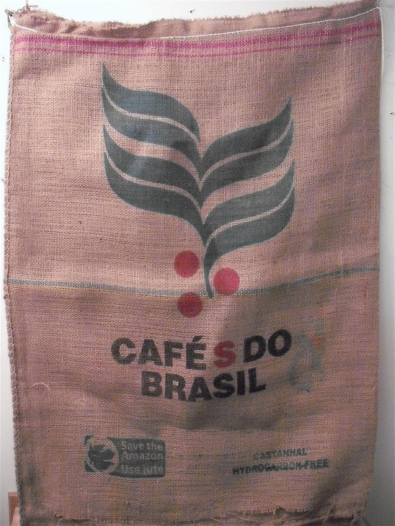 Large Vintage Burlap Coffee Bean Sack -. New Old Stock