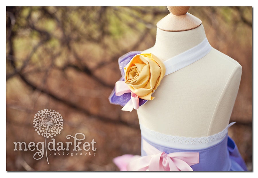 Rapunzel inspired Golden Flower Rosie Hair Fascinator & Headband