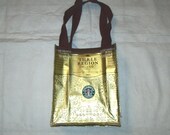 Unique Fun Eco Friendly Purse made with Starbucks Coffee Bags upcycled repurposed