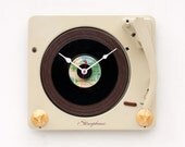 Recycled record player clock