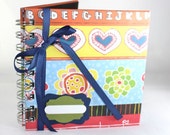Baby Journal, Pregnancy Journal, Notebook or Diary, doodles, abc's, 100 lined pages, spiral bound, personalize