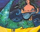The Siren- Beautiful Original Abstract Whimsical painting print