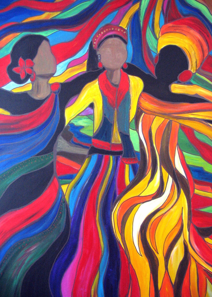 Soul Sista's- Original Contemporary Global Painting Print