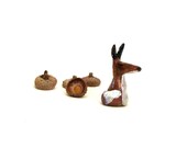 Fox Miniature Whimsical Woodland Small Sculpture