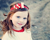 Celebration Ribbon Headband in Red Velvet