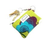 Quilted Coin Purse  - Turquoise Bloom Coin Change Purse