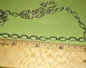 5 Feet of Textured Silver Plate Long and Short Chain, 10 x 6mm and 6 x 4mm