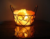 Wire Hearts - Himalayan Salt Lamp