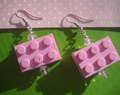 Lego Earrings - Bubble Gum Pink legos