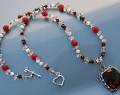 VALENTINO Necklace (Quartz, Swarovski Crystal, Malaysia Jade, Mother of Pearl, Sterling Silver, Czech Glass)