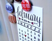 Magnet Set, hello Vintage, 5 eco-friendly magnets for the kitchen fridge, office, studio, upcycled paper, give handmade and love vintage