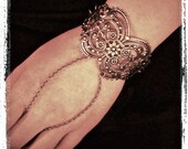 NEW - Shakira - Slave Bracelet Ring - Antique Gold Filigree Made in USA findings