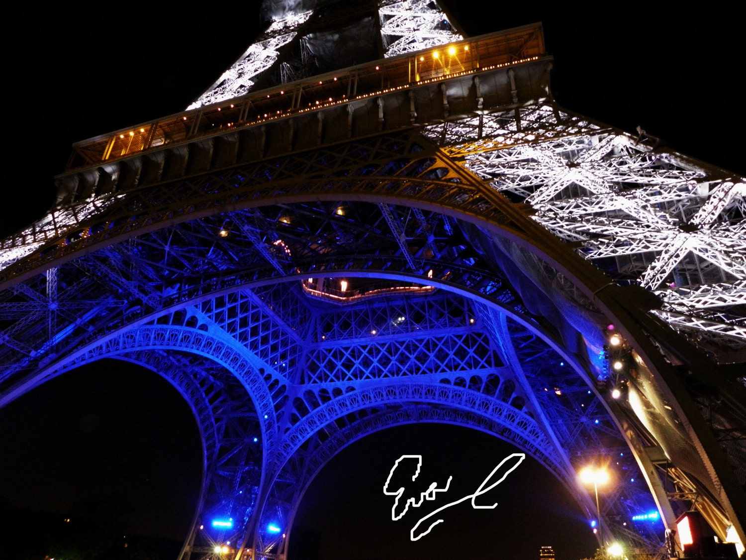 PARIS in Sparkling BLUE   8 x 10 photograph