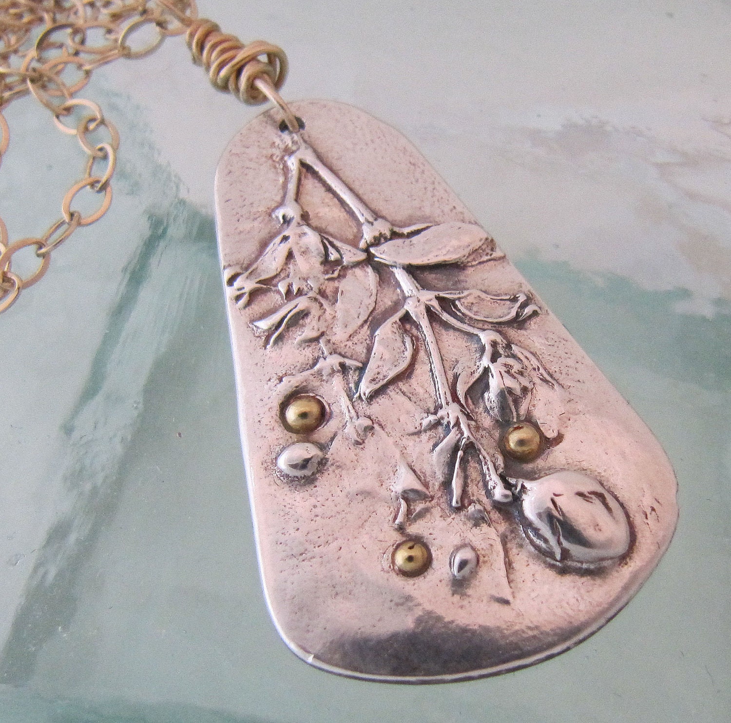 Silver and Gold Arizona Chapparal Necklace