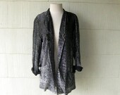 VINTAGE 70s lurex slouchy shirt blazer disco studio 54