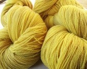 Oviraptor Yarn--100% SW Merino Lace Weight Yarn in Mustard Yellow