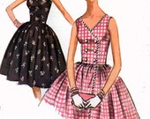 Vintage 60s Sewing Pattern McCalls 6318 Full Skirted Wrap Around SunDress Miss Size 10 Bust 31