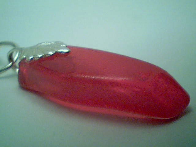 Genuine multi colored rare red clear beach sea glass gemstone  jewelry pendant handmade necklace