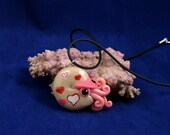 Nautilus Love Necklace - Handmade Polymer Clay Kawaii Jewelry