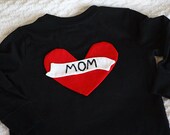 Valentine MOM tattoo Heart Applique
