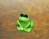 Miniature Clay Shimmery Frog Sculpture