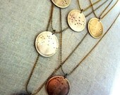 Zodiac Constellation Necklace - What's Your Sign - Aquarius Brass Necklace by E. Ria Designs Jewelry