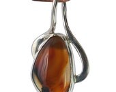 Montana Agate Pendant Set in Sterling Silver  pmntf1697
