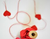 Tiny Hearts Paper Garland Red