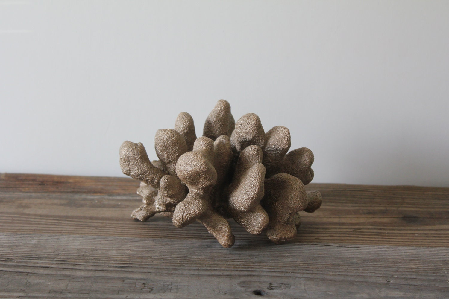 Gold Coral Sculpture