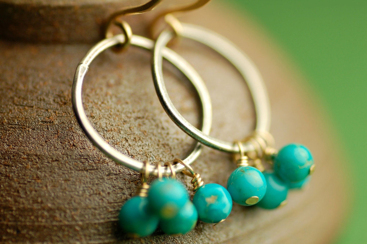 Turquoise, Sterling Silver & 14k Gold-filled Earrings