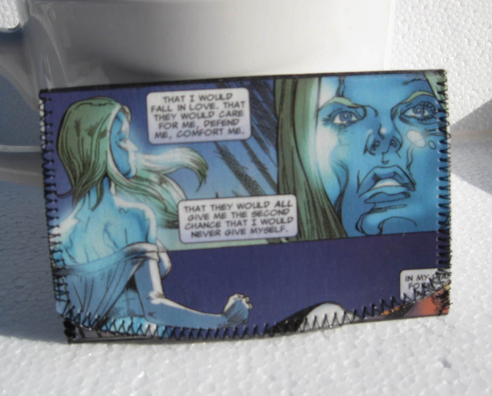 Recycled Comic ID,Bus or Metro Pass,Library Card Holder / Wallet