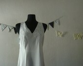 Vintage Pure White Slip - Size 40 Bust Friendly Plus Size Lingerie