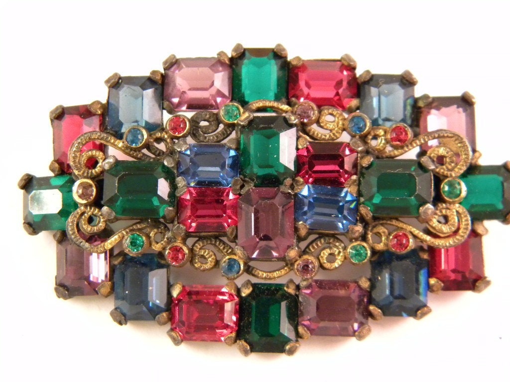 Fabulous Vintage Brooch of Many Colors
