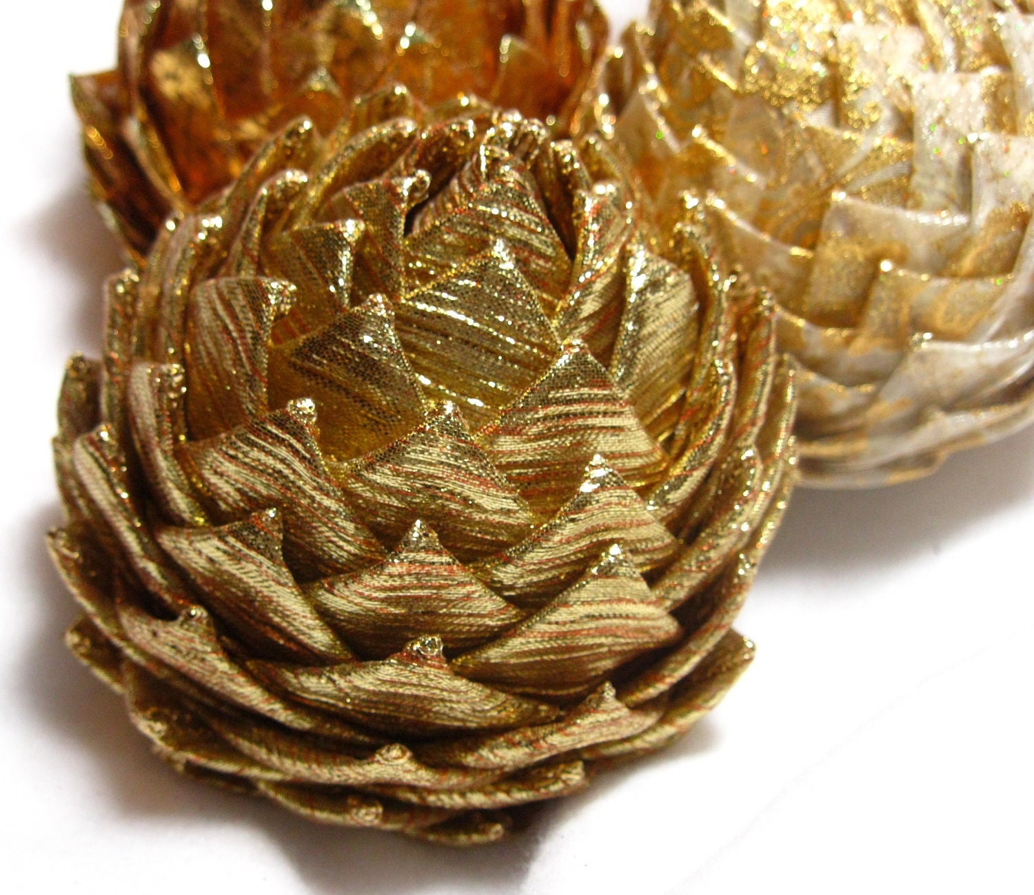 unique gold and copper ornamnet, Christmas keepsake ornament,