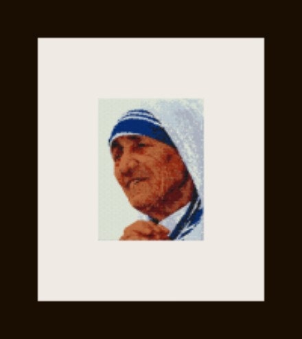 PDF M.Teresa di Calcutta pattern portrait in peyote stitch pattern for personal use only