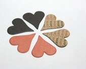 60 - Paper "Love" Hearts - Brown Bag / Matte Black / Matte Pale Rose