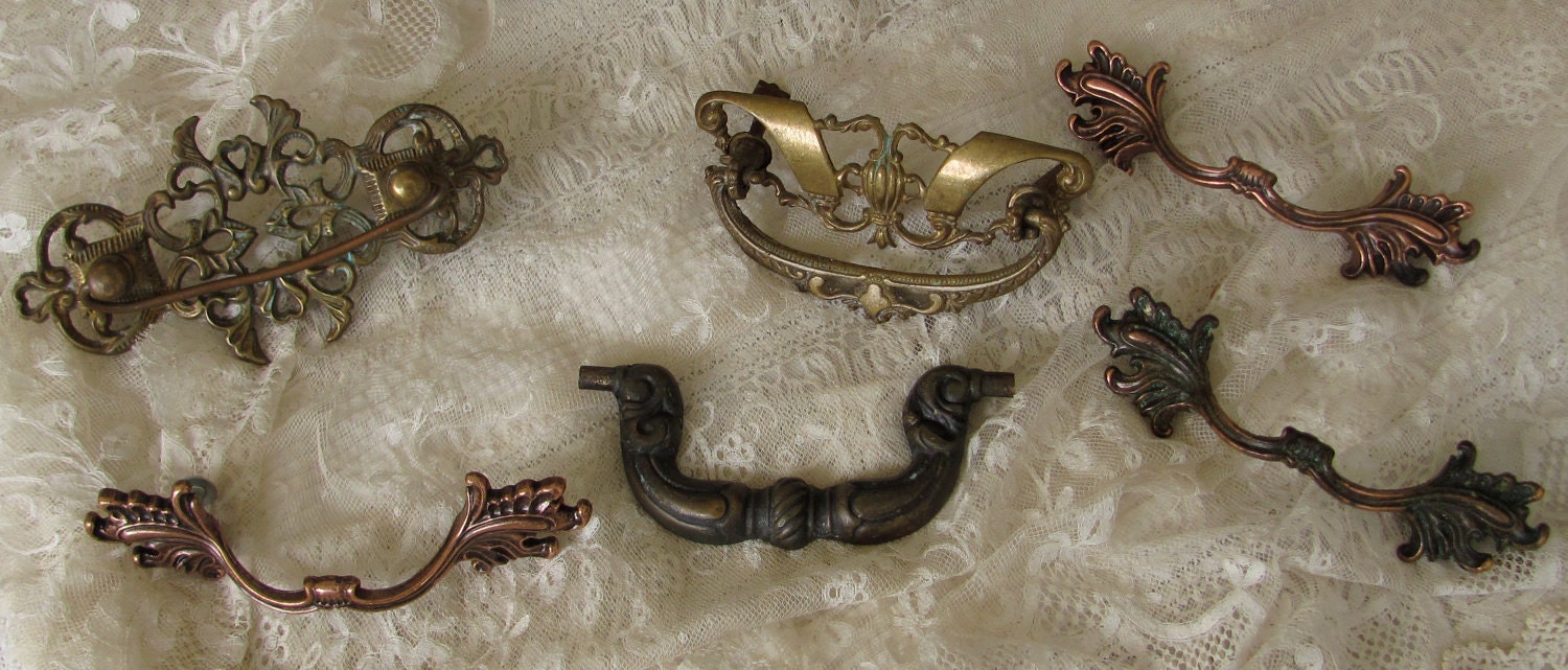 Vintage Drawer Handles Lot of 6