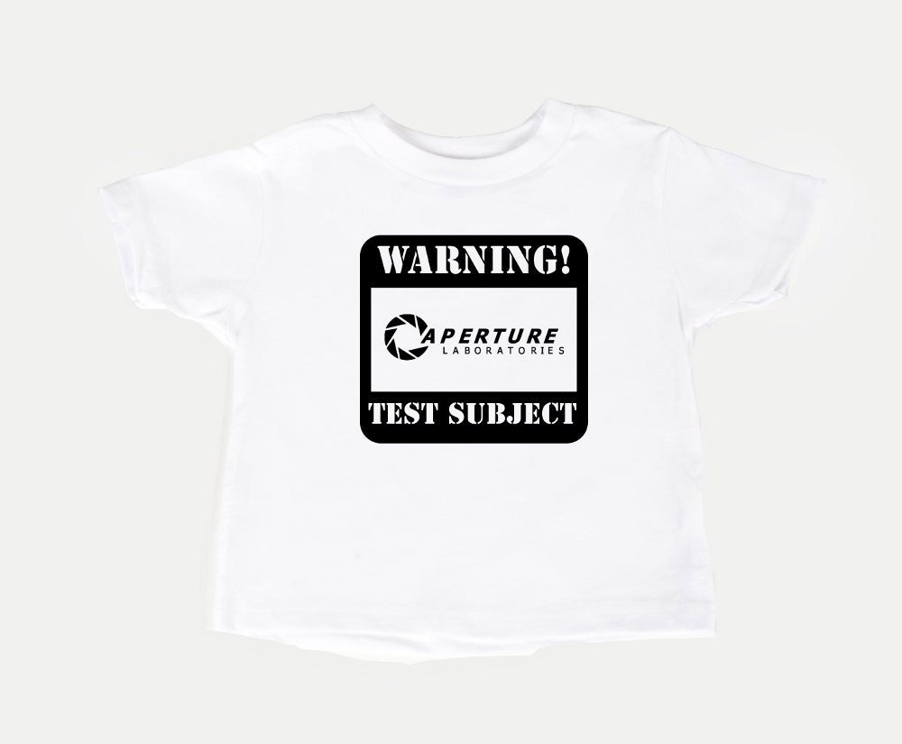Aperture Laboratories test subject t-shirt