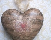 Shabby Musical Heart Ornament