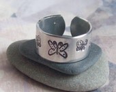 Butterfly Ring, Handmade Aluminum Ring, Artisan Silver Jewellery & Keepsakes