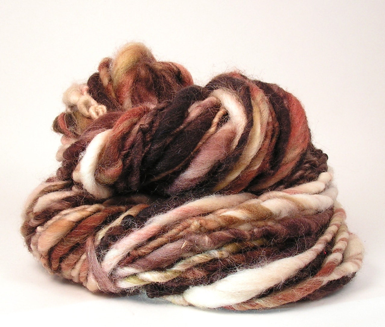 Bulky Soft Yarn SHADES of CHOCOLATE 5.2 oz 66 yards Yarn Super Bulky  Brown, Cream, Yarn