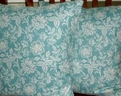 Decorative Accent Throw Pillow Covers - Two 18 Inch - Aqua