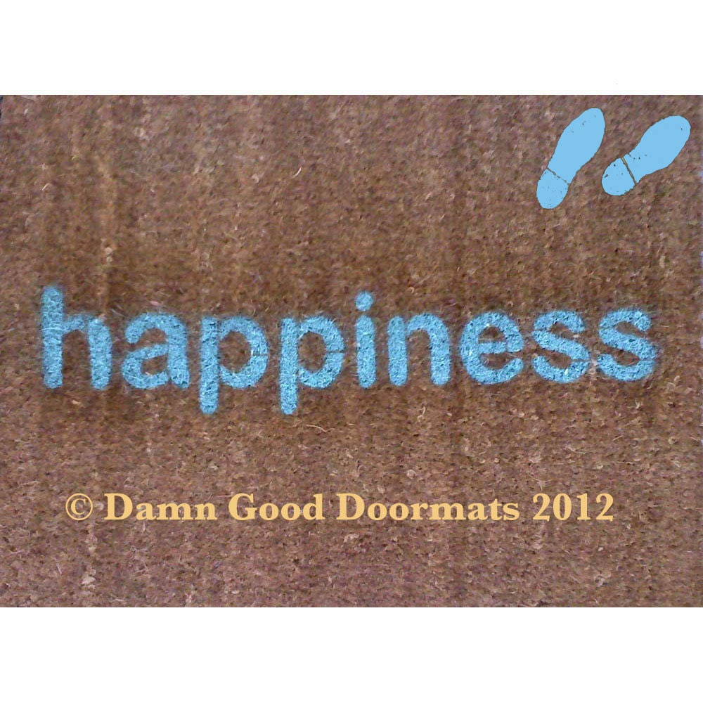 zen  happiness doormat welcome