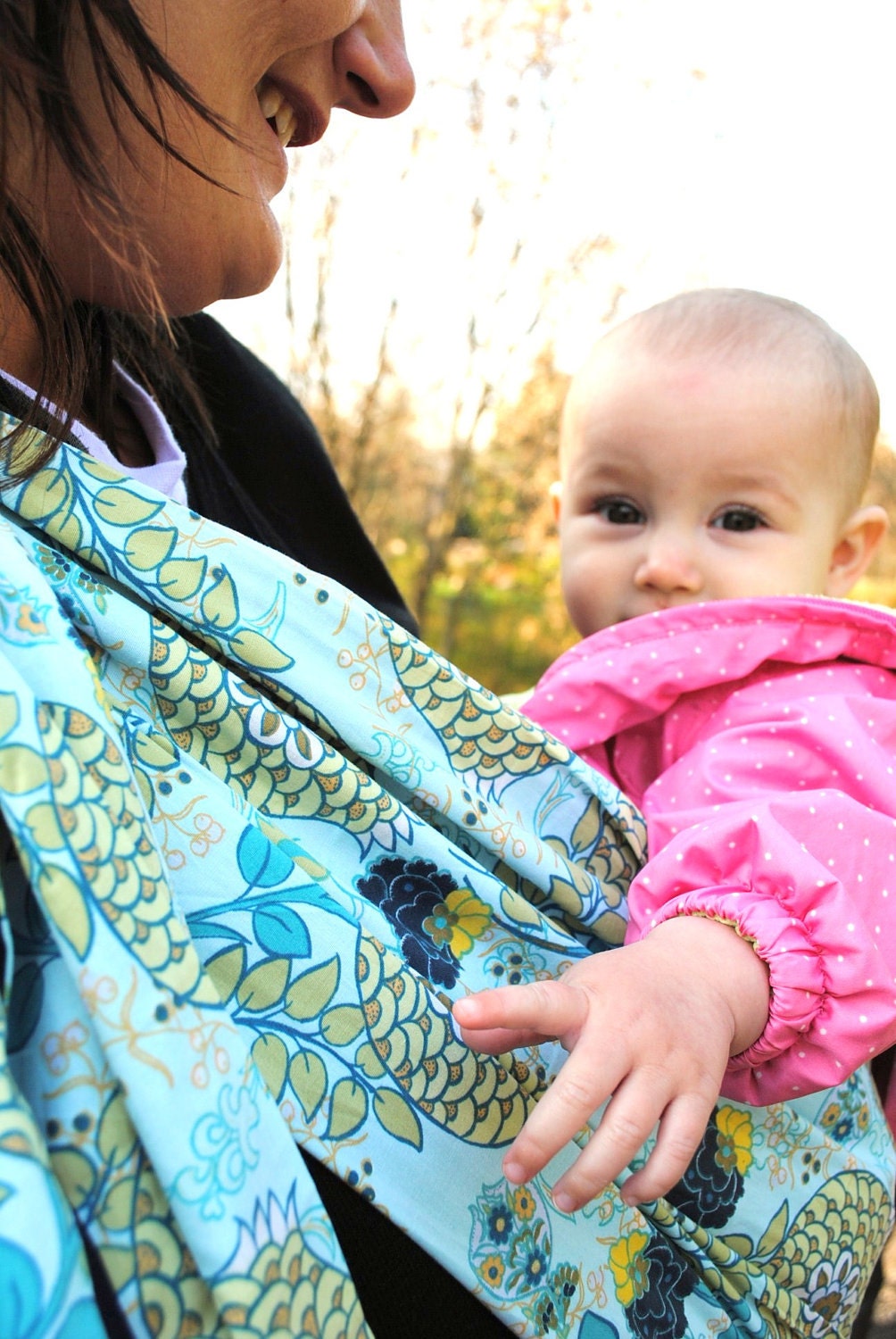 Moroccan Blooms- Adjustable Baby Sling READY TO SHIP