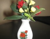 Miniature  Vase  filled with silk flowers