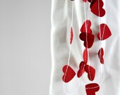 Tiny Hearts Paper Garland Red