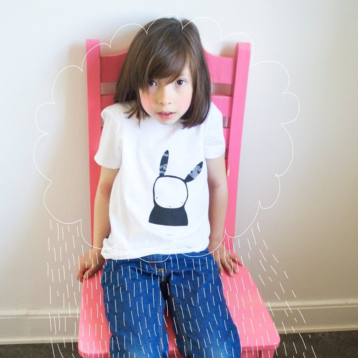 Organic Cotton - Bunny T-shirt - Unisex Kids