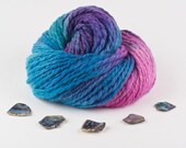 Handspun Yarn, Hand Painted Merino, Bright Shiny Shell, by WoolWench